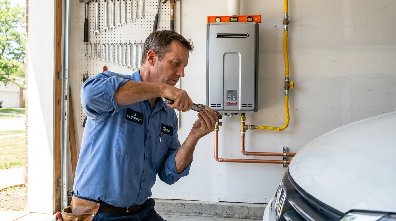 Tankless water heater installation by a Johns Plumbing LLC plumber in Hayden